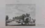 360 / De Lemster Waterpoort te Sloten Originele gravure 1790, Ophalen of Verzenden