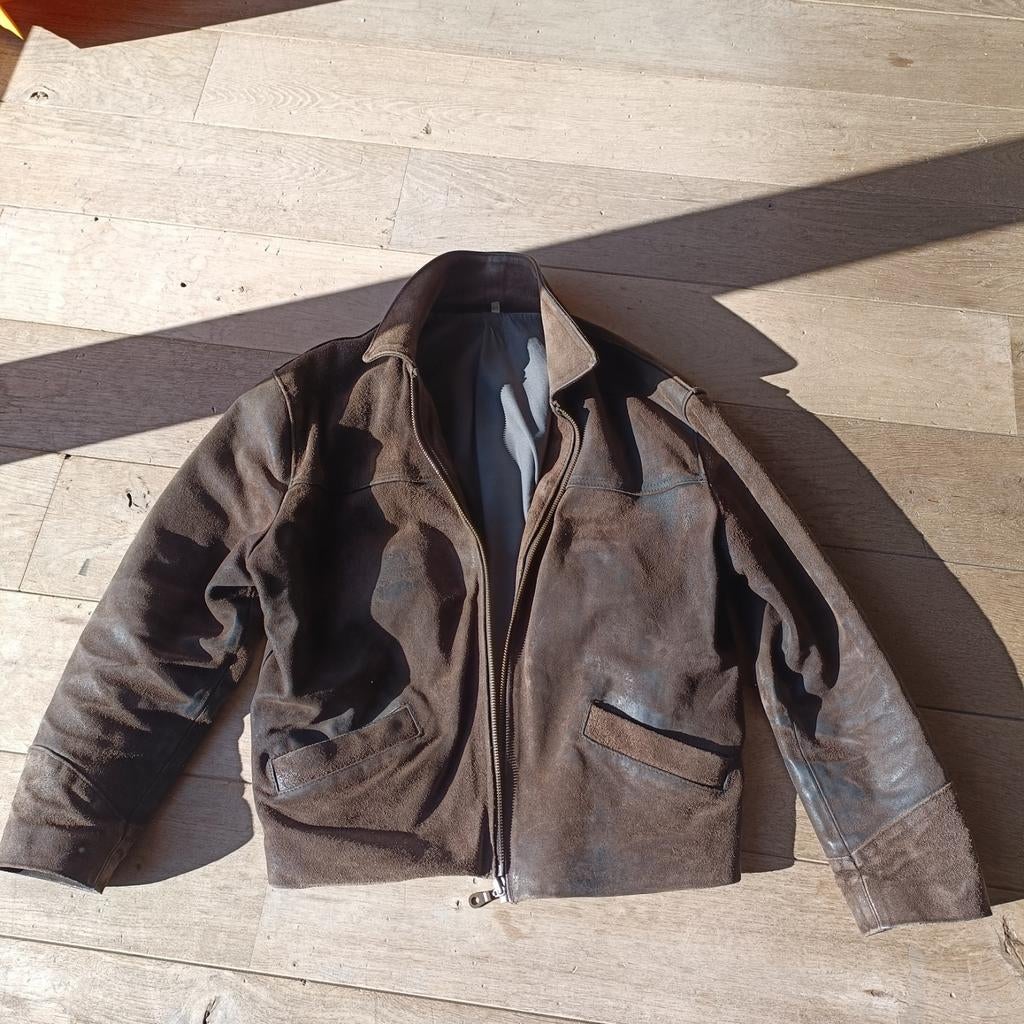 Vintage Buffelleer Jas - Stoer en Tijdloos maat XL, Kleding | Dames, Jassen | Zomer, Bruin, Maat 46/48 (XL) of groter, Ophalen of Verzenden