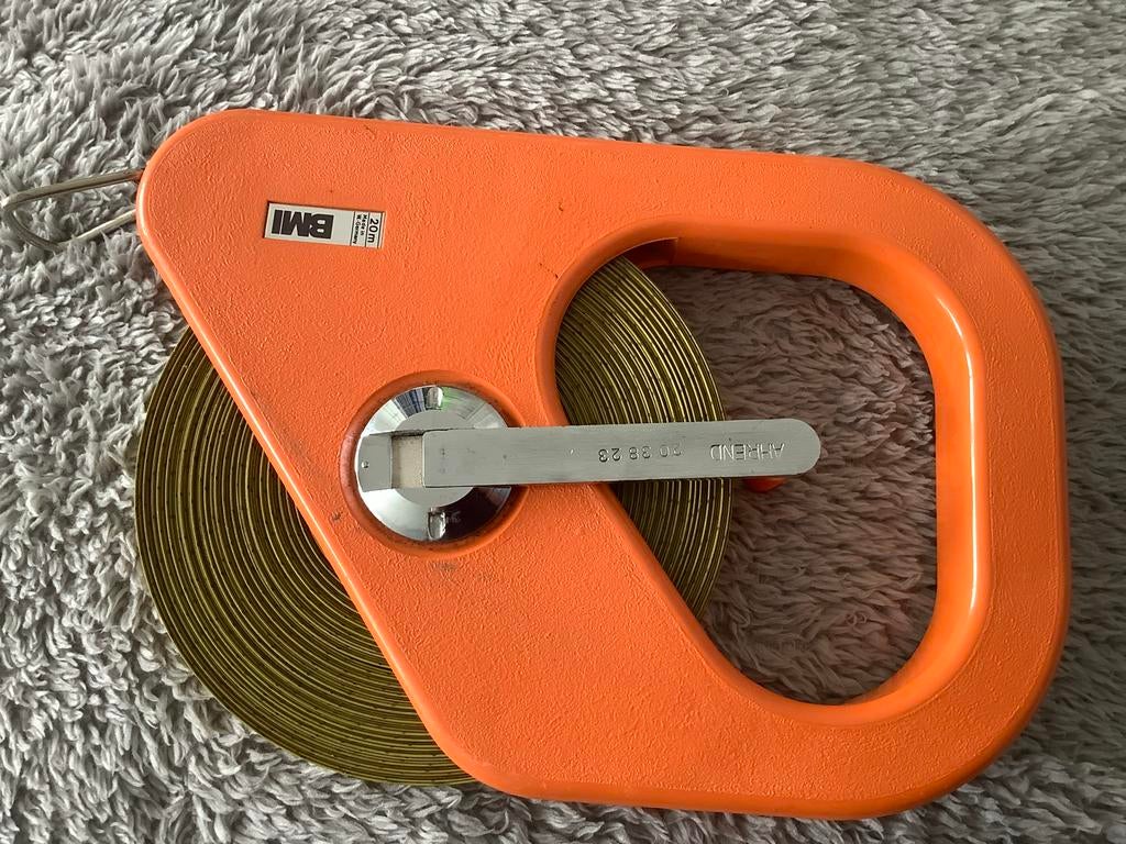 BMI meetlint 20m - Vintage meetgereedschap, Ophalen of Verzenden, Gebruikt, Afstand
