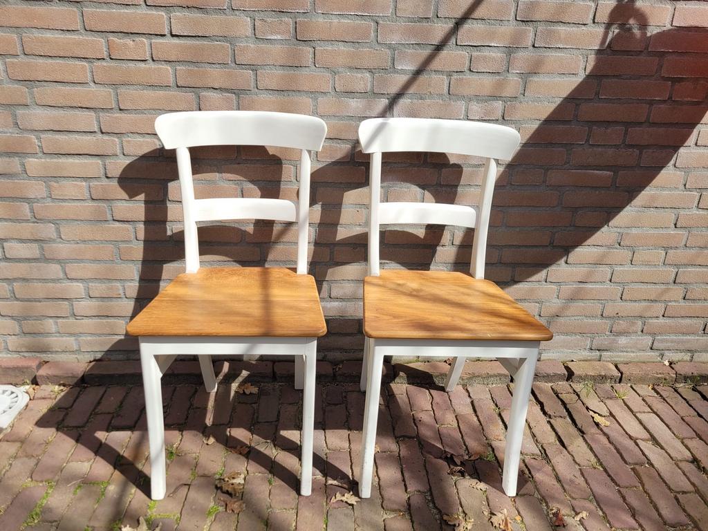 Heerlijke stoelen, Huis en Inrichting, Stoelen, Ophalen, Gebruikt, Twee, Wit