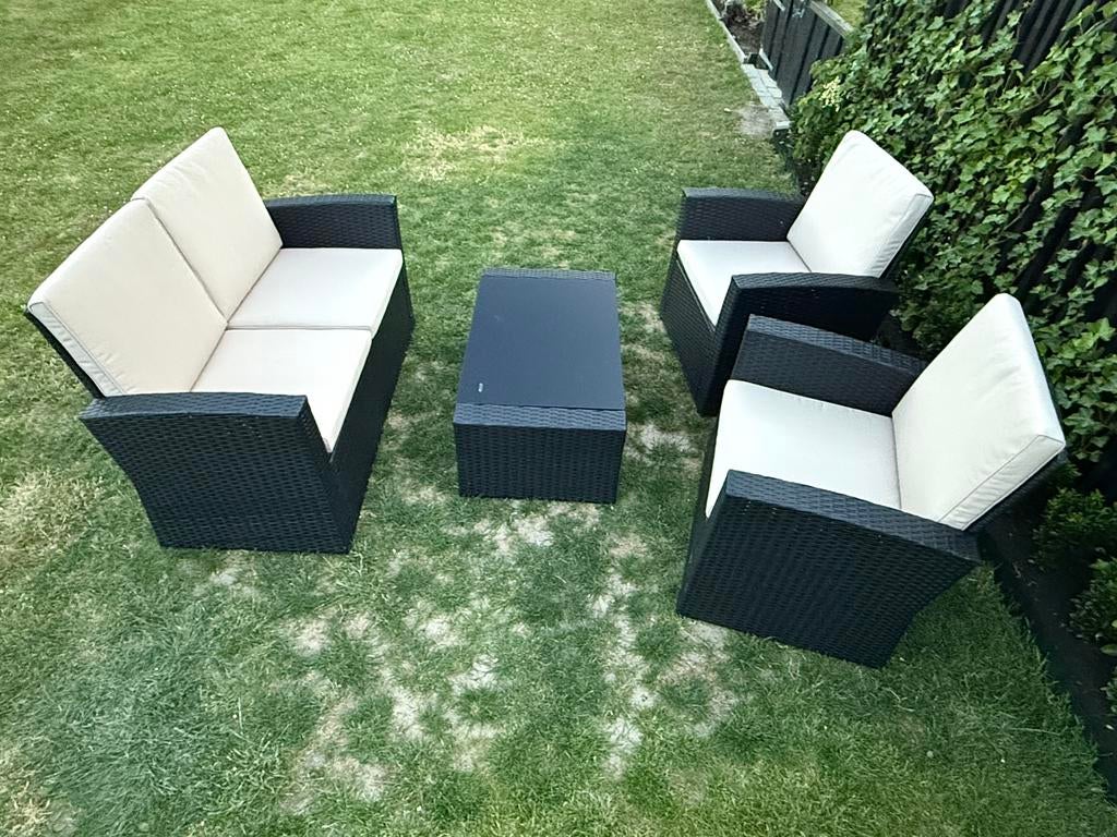 Tuinset lounge set wicker hagelnieuw in doos!!!, Ophalen, Nieuw, Wicker, Bank