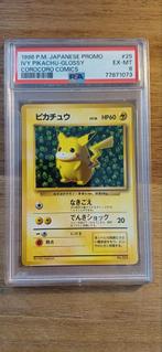 Pikachu Corocoro Glossy Promo Pokemon PSA 6 near mint, Ophalen of Verzenden, Zo goed als nieuw, Losse kaart