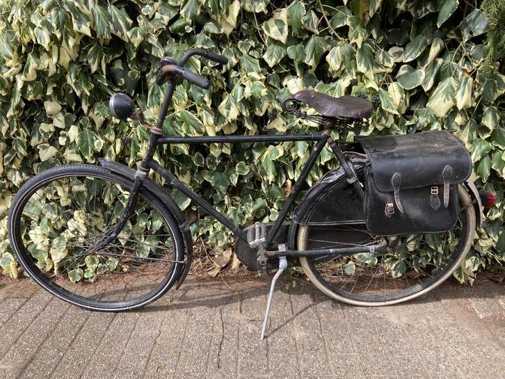 Fongers HF 55 Herenfiets Zwart uit de 2e wereldoorlog, Fietsen en Brommers, Fietsen | Oldtimers, 55 tot 59 cm, Jaren '40, Ophalen