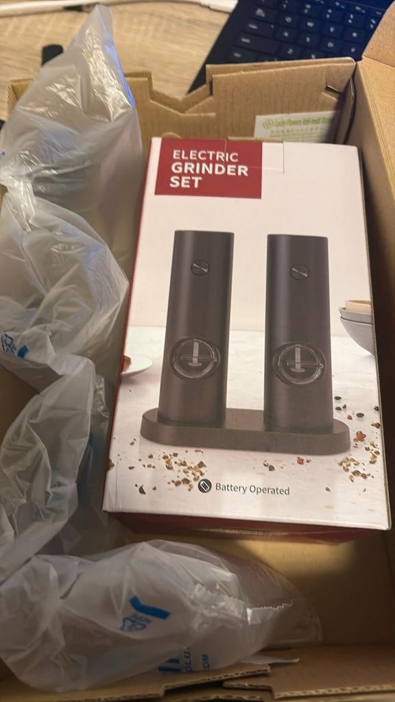 Elektrische molen set voor peper en zout, Ophalen of Verzenden, Nieuw