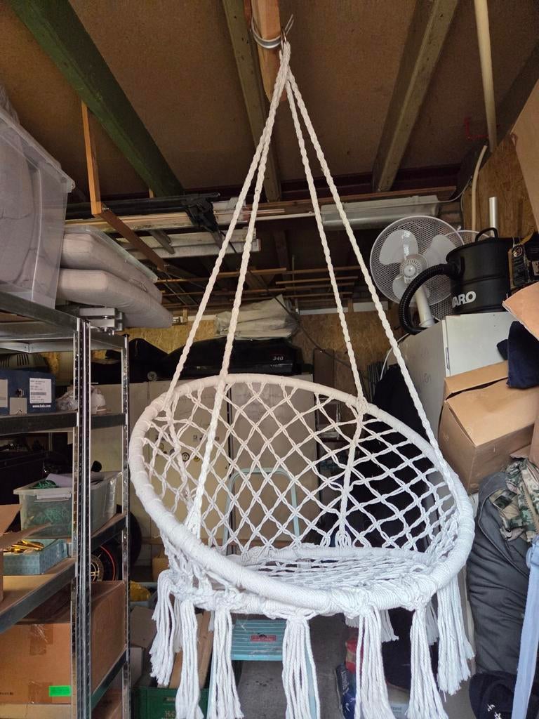 Witte hangstoel, Huis en Inrichting, Stoelen, Ophalen of Verzenden