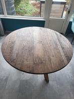 WOOOD Echte houten tafel, gemaakt van oud hout. 140cm doorsn, Ophalen, Rond, Zo goed als nieuw, 100 tot 150 cm