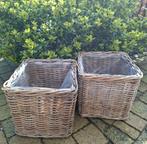 Bloembak riet Tuinmand 2 stuks Plantenmand rotan basket New, Overige materialen, Minder dan 60 cm, Vierkant, Nieuw