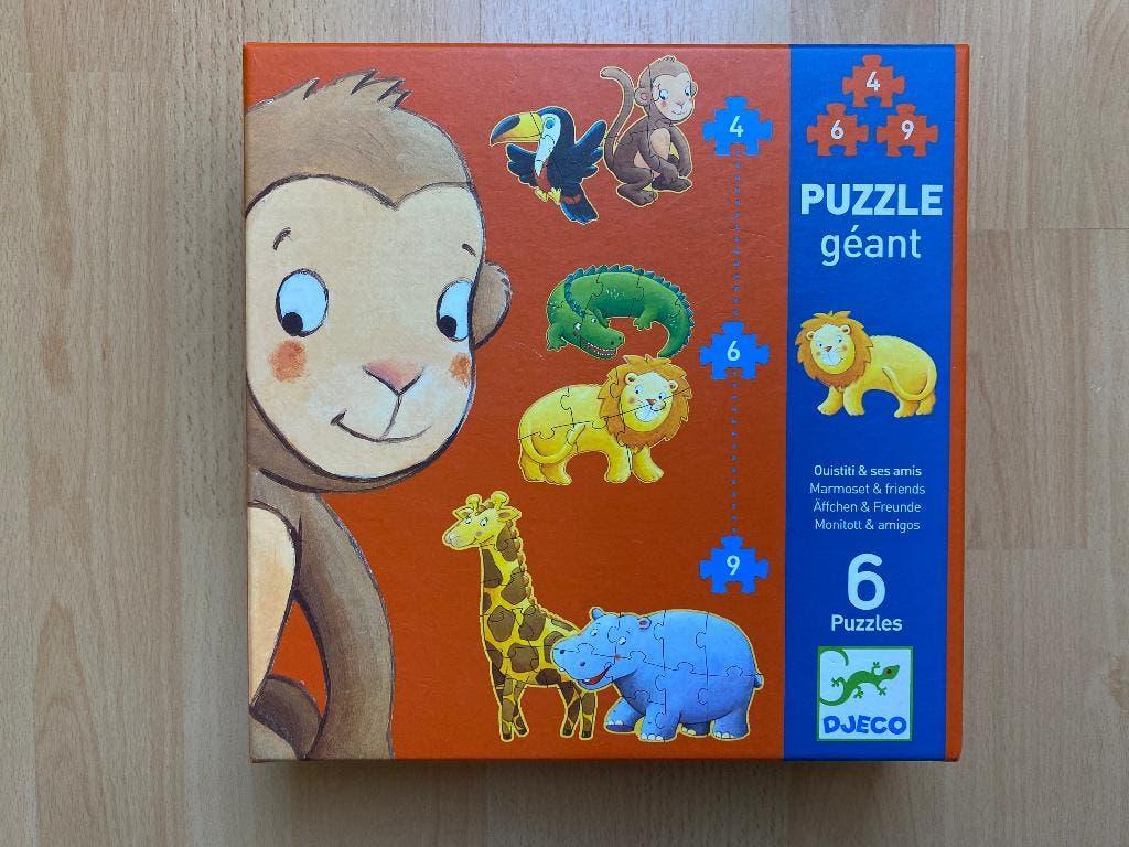 Djeco puzzels, Ophalen of Verzenden, 10 tot 50 stukjes, Gebruikt