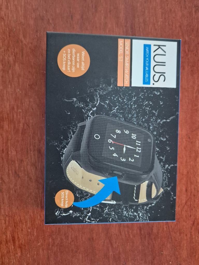 KUUS S2 senioren horloge, Zwart, Ophalen of Verzenden, Zo goed als nieuw, Overige Merken