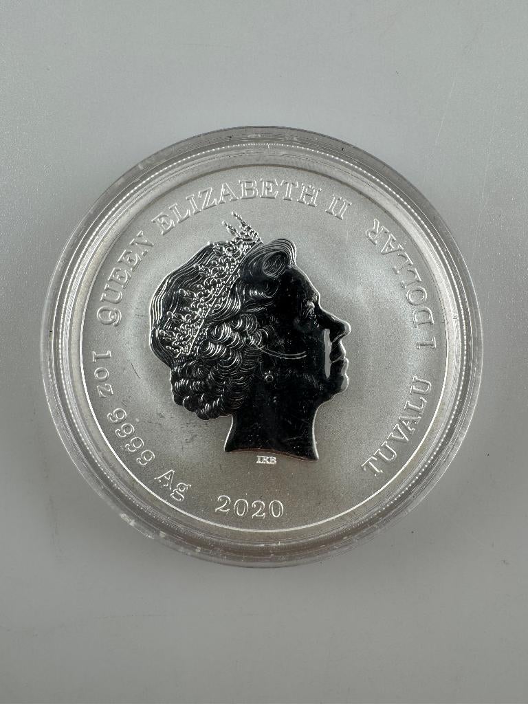1 oz .999 zilveren munt – Marvel Venom 2020 (Tuvalu), Ophalen of Verzenden, Zilver