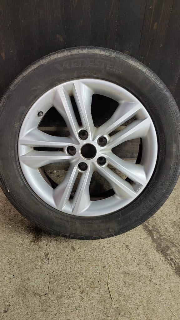 4 zomer autobanden met velgen van Nissan qashqai, Auto-onderdelen, Banden en Velgen, Ophalen, 215 mm, Zomerbanden