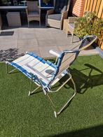 Dukdalf campingstoel , 8 standen , incl  voetenbank i.z.g.s., Caravans en Kamperen, Ophalen, Gebruikt, Campingstoel