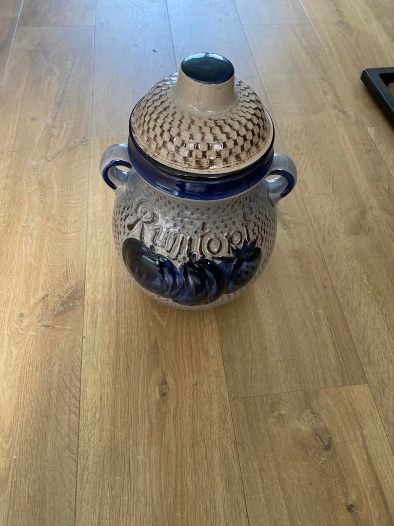 Vintage Scheurich Keramik Rumtopf - Blauw/Bruin, Ophalen of Verzenden