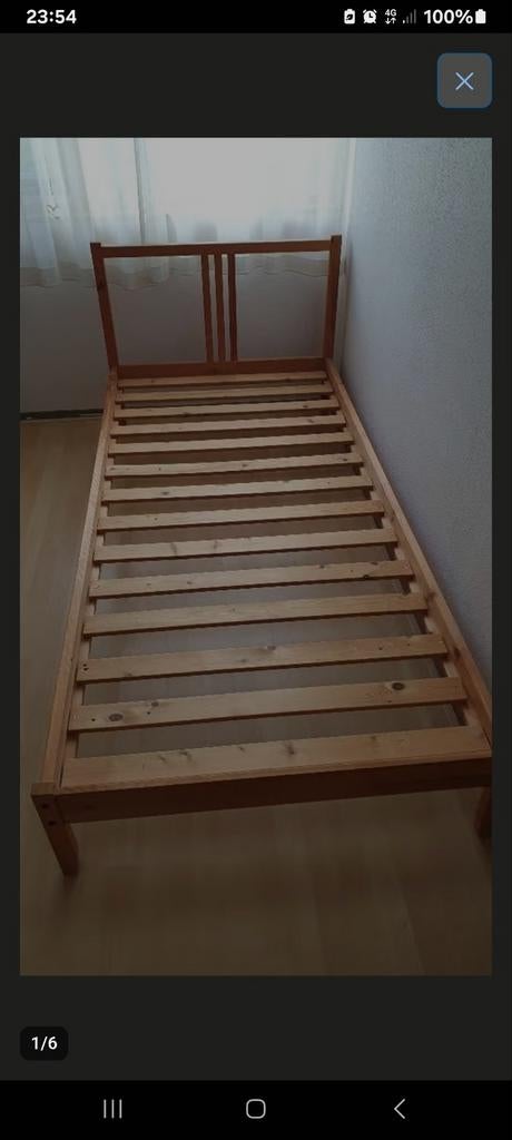 1 persoonsbed, Huis en Inrichting, Slaapkamer | Bedden, Ophalen, Gebruikt, 90 cm, Eenpersoons