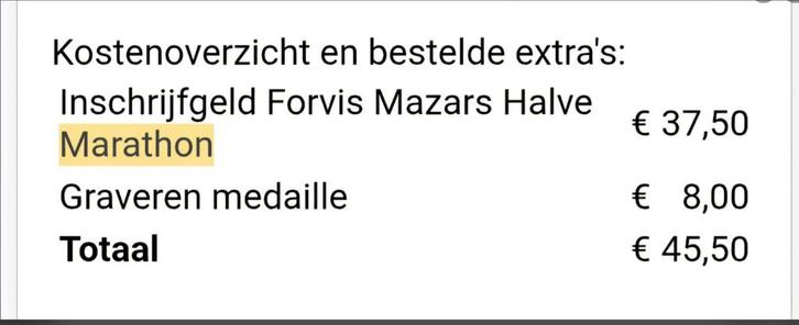 Startbewijs voor de halve marathon van Enschede, Tickets en Kaartjes, Evenementen en Festivals