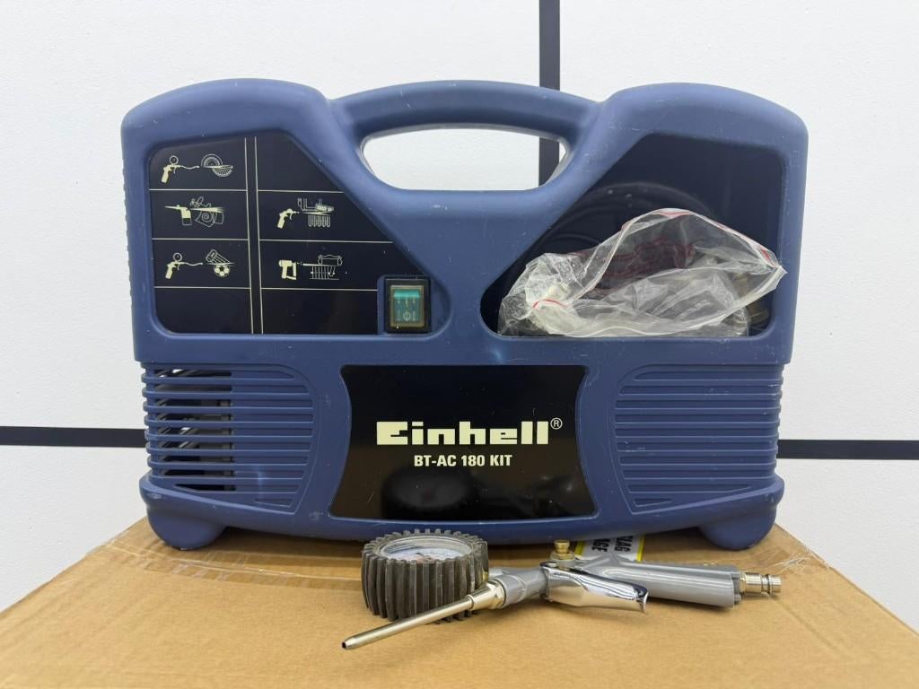 Einhell bt-ac 180 draagbare compressor, 6 tot 10 bar, Ophalen of Verzenden, Zo goed als nieuw, Minder dan 200 liter/min