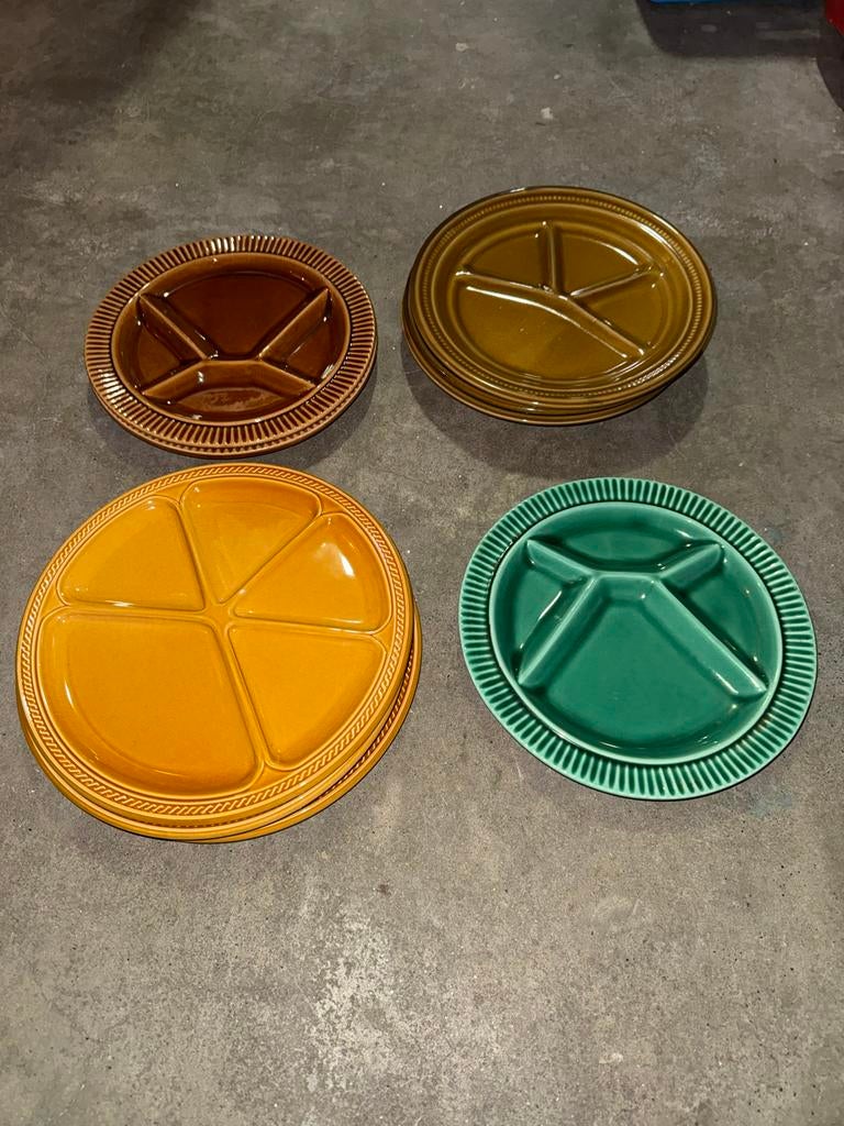 Vintage Gourmet Borden Set en bakje, Ophalen, Nieuw, Bord(en), Overige stijlen