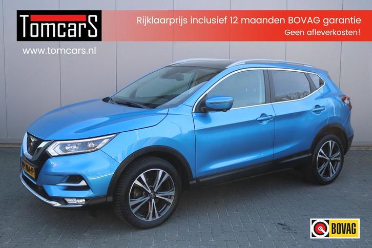 Nissan QASHQAI 1.2DIG-T 116PK N-Connecta Pano-dak/Trekhaak/N, Auto's, Nissan, Bedrijf, Te koop, Qashqai, 360° camera, ABS, Achteruitrijcamera