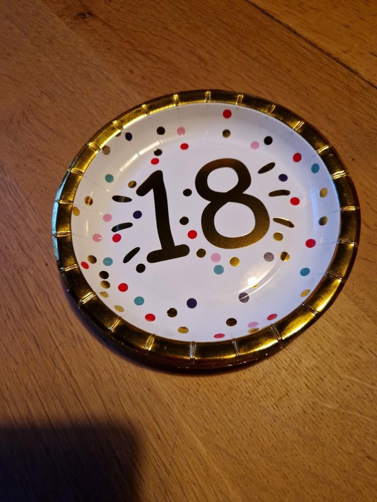 VERJAARDAGS BORDJES 🎈 18 JAAR, Hobby en Vrije tijd, Feestartikelen, Ophalen of Verzenden, Nieuw, Versiering, Verjaardag