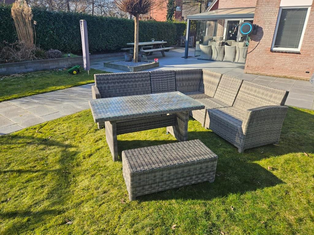 Lounge/diningset, Tuin en Terras, Tuinsets en Loungesets, Ophalen of Verzenden, Zo goed als nieuw, Wicker