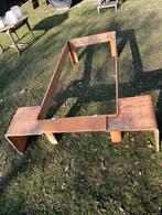 Houten Auping auronde bedframe met 2 x kastje opknapper, Ophalen, Gebruikt, 90 cm, Eenpersoons