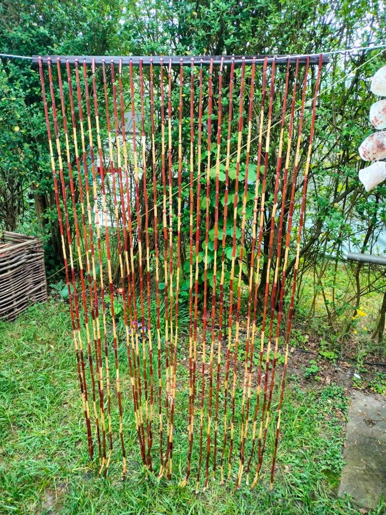 Vliegengordijn kralengordijn houten kralen, Ophalen, Hout