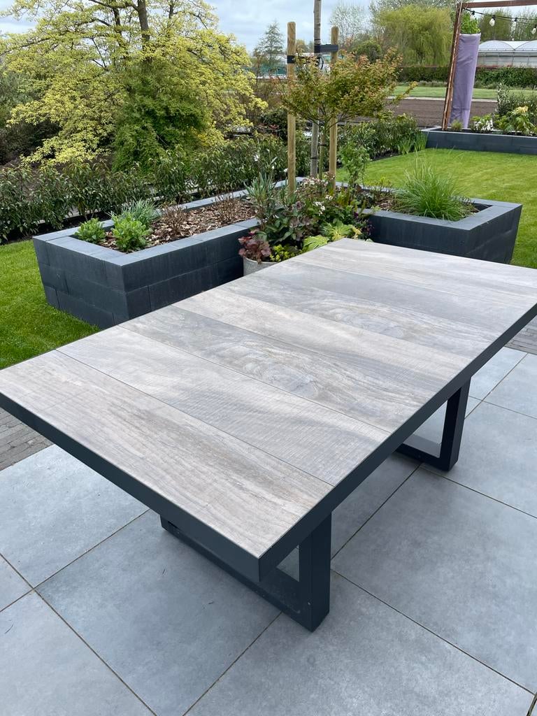 Low Dining Tuintafel 90x160x67 cm, Tuin en Terras, Ophalen, Gebruikt, Rechthoekig, Metaal