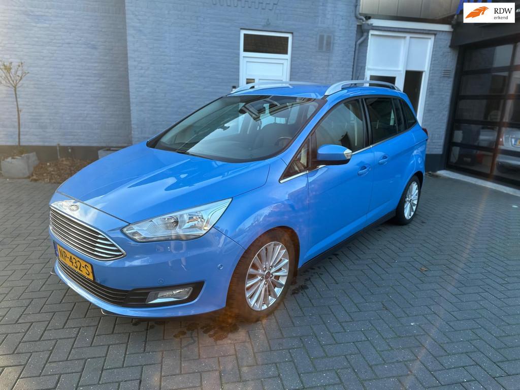 Ford Grand C-Max 1.0 Titanium | TREKHAAK | NAVI | CAMERA |, Voorwielaandrijving, Gebruikt, Blauw, Origineel Nederlands
