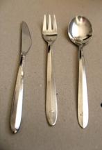 Verzilverd KLM bestek van Sola, mes lepel en vork, Verzamelen, Luchtvaart en Vliegtuigspotten, Ophalen of Verzenden, Gebruikt