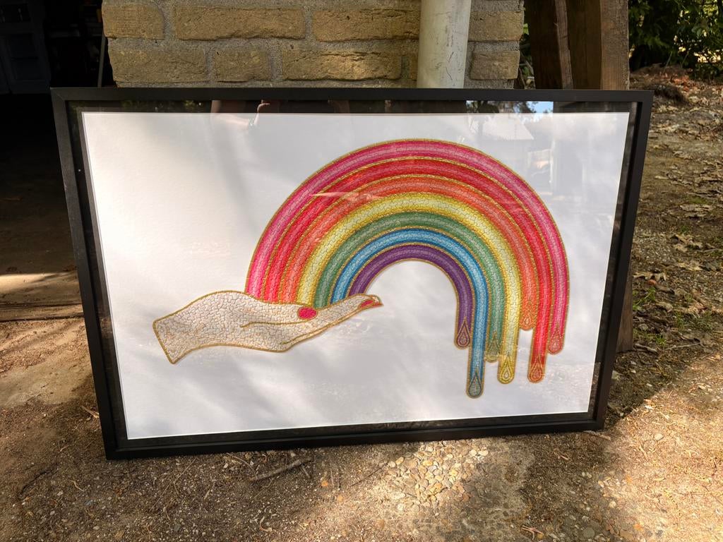 Schilderij van puzzel, Ophalen