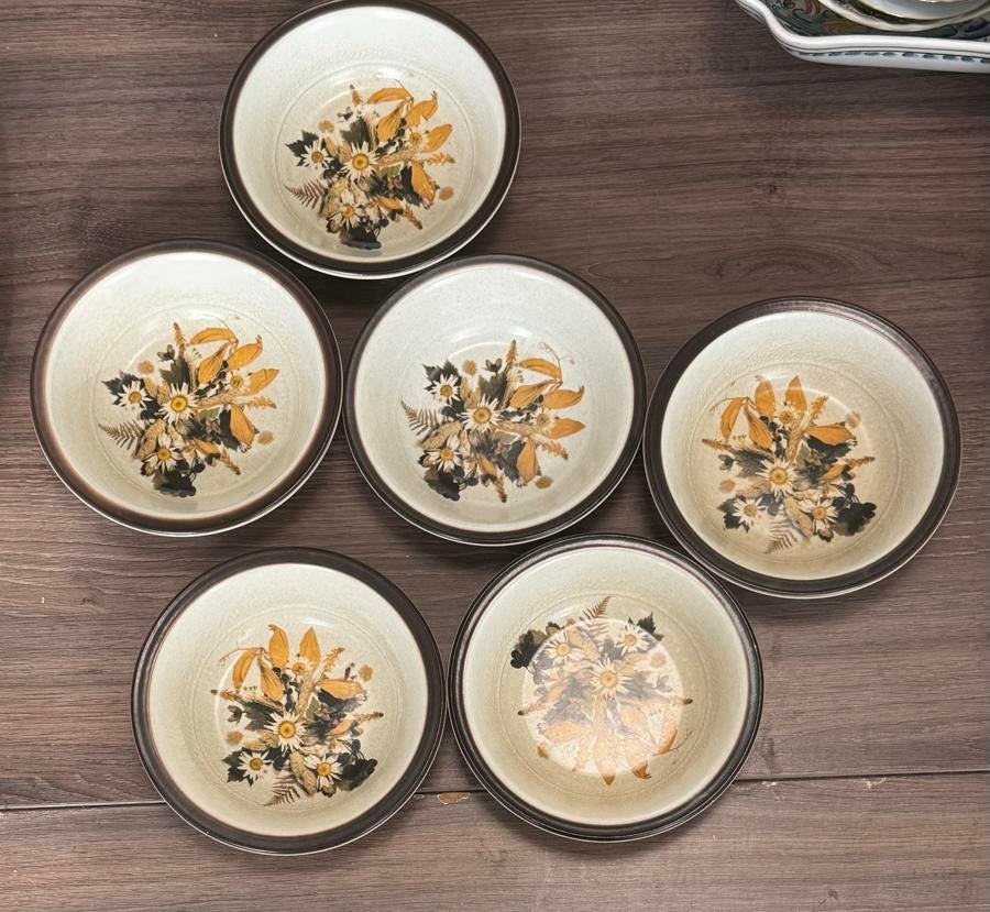 6 Doverstone Staffordshire "Heather" kommen, Ophalen of Verzenden