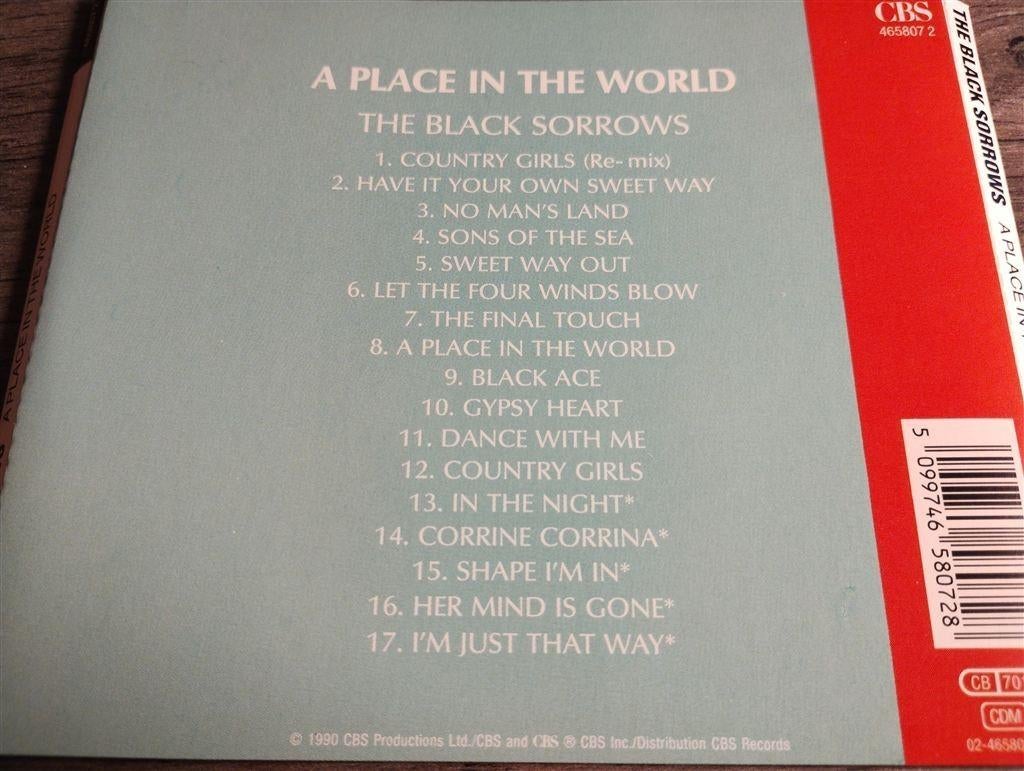 The Black Sorrows - A Place In The World, Ophalen of Verzenden, 1980 tot heden, Zo goed als nieuw, Jazz