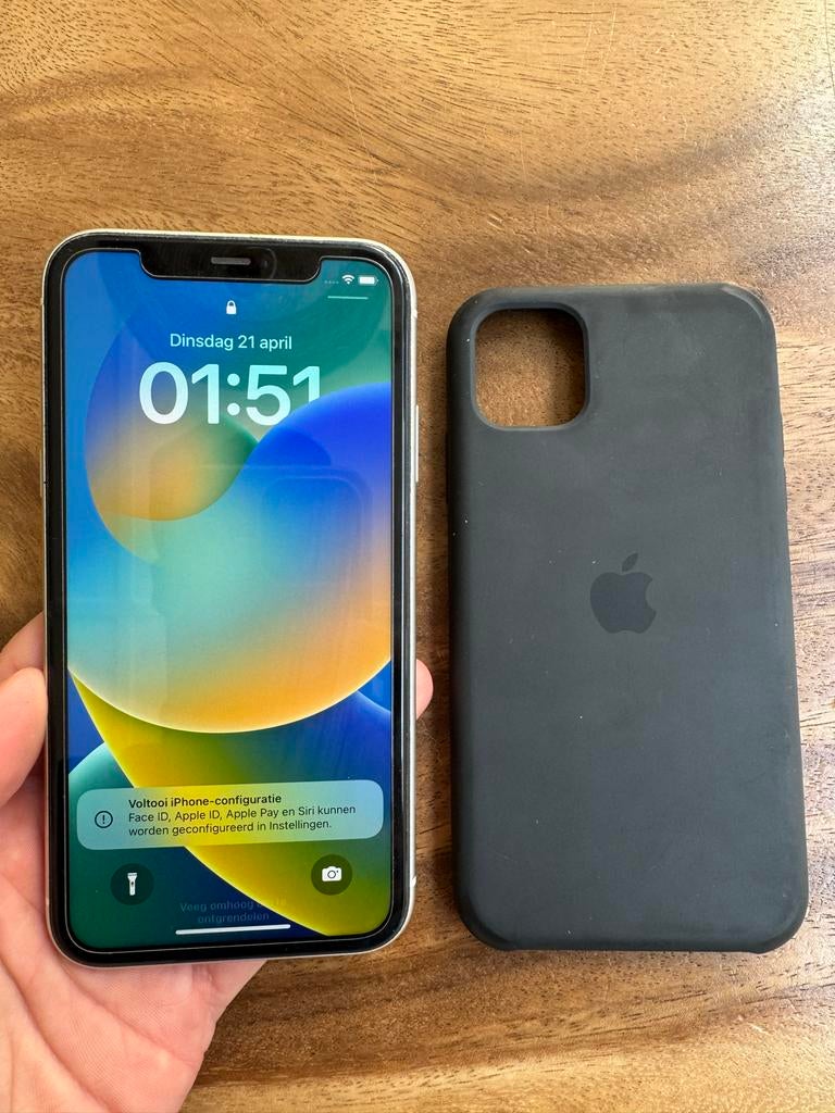 iPhone 11 – 128GB – Wit – Goede staat + zwart hoesje, Telecommunicatie, Mobiele telefoons | Apple iPhone, Wit, Zonder simlock