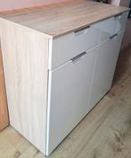 Moderne dressoirkast: wit-hoogglans / hout, Ophalen, 25 tot 50 cm