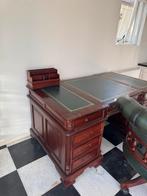 Chesterfield bureau mahonie + Captain’s Chair bureaustoel, Ophalen, Gebruikt, Bureau