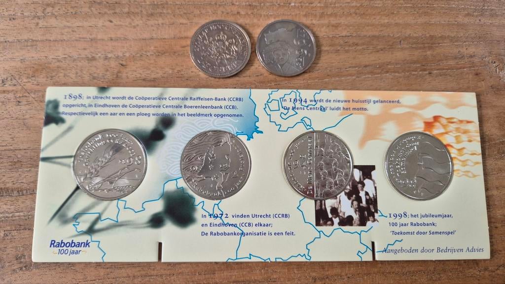 Rabobank 100 jaar, 100 jaar vorstinnen munten., Postzegels en Munten, Ophalen, Nederland, Munten