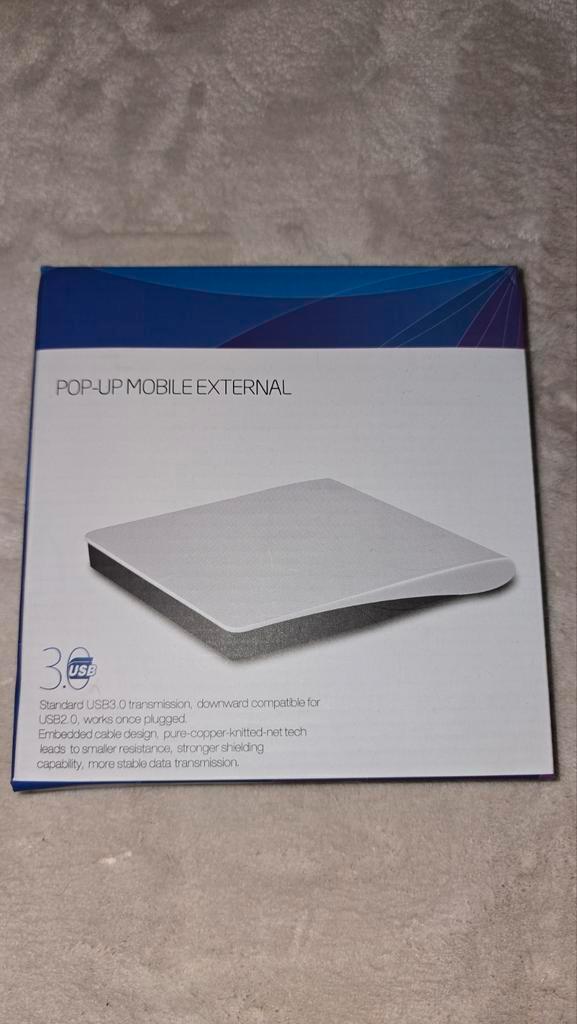 Externe USB 3.0 DVD/CD Brander - Plug & Play (Nieuw), Computers en Software, Optische drives, Nieuw, Extern, MacOS, Windows, Cd