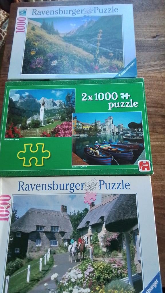Ravensburger & Jumbo Puzzels, Ophalen of Verzenden, 500 t/m 1500 stukjes, Gebruikt, Legpuzzel