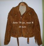 Vintage leuke jas suede met franjes, Ophalen of Verzenden, Gedragen, Maat 38/40 (M), Bruin