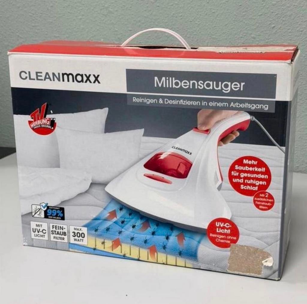 CLEANmaxx huisstofmijt hand-stofzuiger met UV-C lamp mijten, Huis en Inrichting, Ophalen of Verzenden, H, H, H