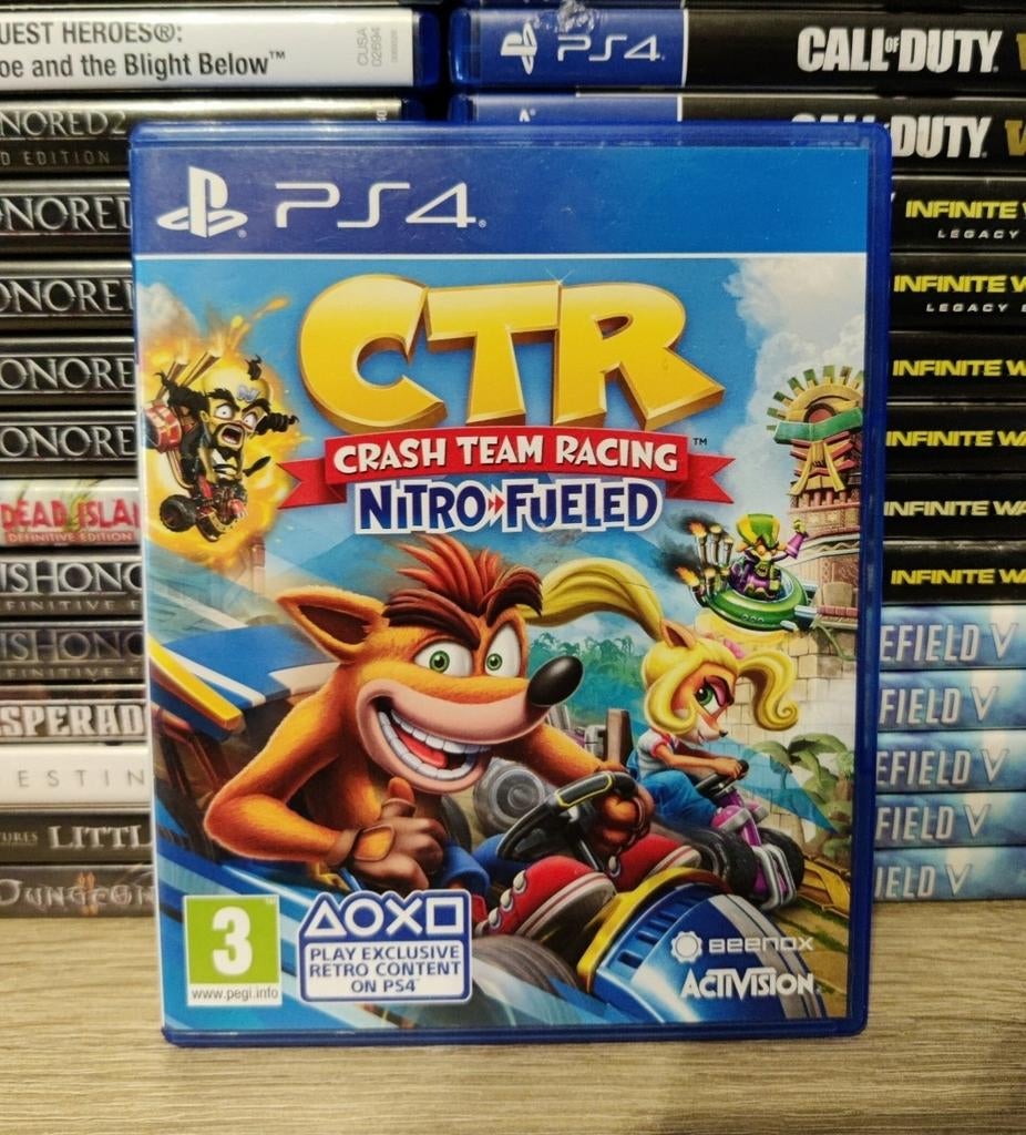 Crash team racing nitro fueled playstation 4, ., Racen en Vliegen, Ophalen of Verzenden, Zo goed als nieuw