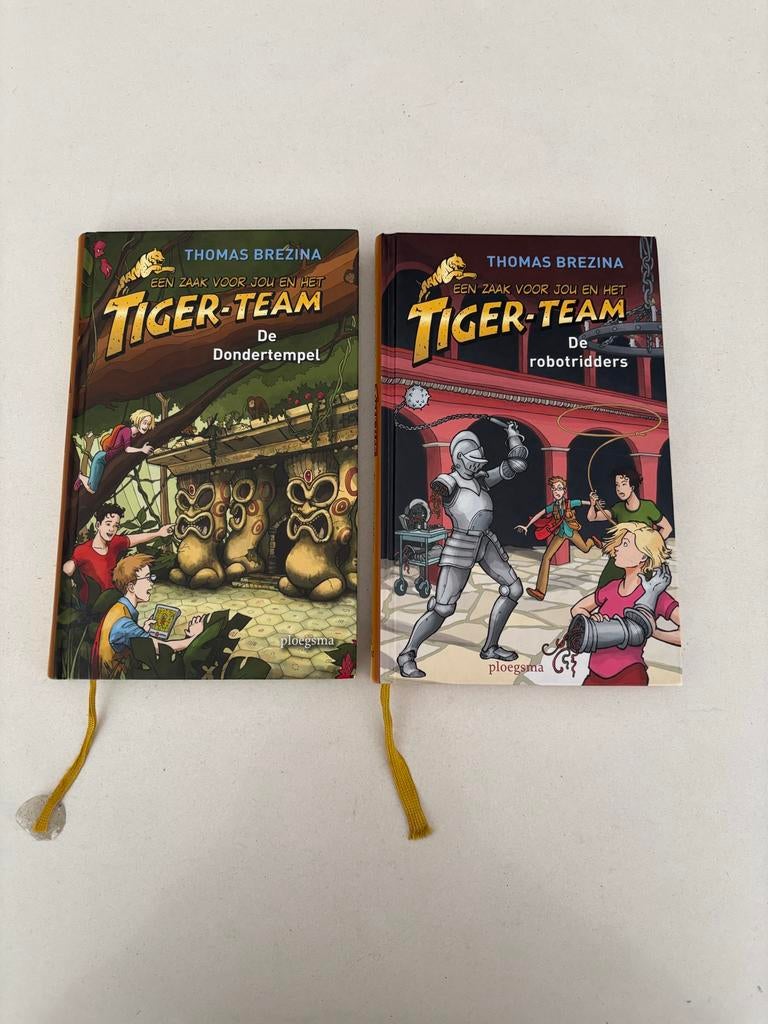 Tiger-Team Boeken: De Dondertempel & De Robotridders, Boeken, Ophalen of Verzenden, Zo goed als nieuw, Fictie algemeen
