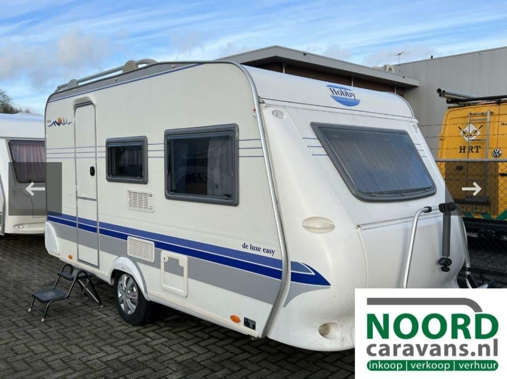 4-persoons caravan Hobby 400 KB bouwjaar 2003 met stapelbed., Caravans en Kamperen, Caravans, Particulier, tot en met 4, 1000 - 1250 kg