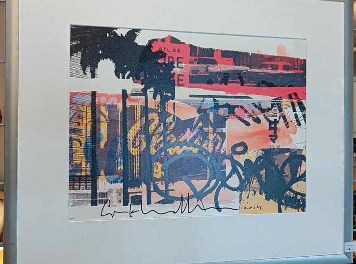 George Weidweiller - Abstracte Collages Zeefdruk(2014) 1/180, Antiek en Kunst, Kunst | Litho's en Zeefdrukken, Ophalen