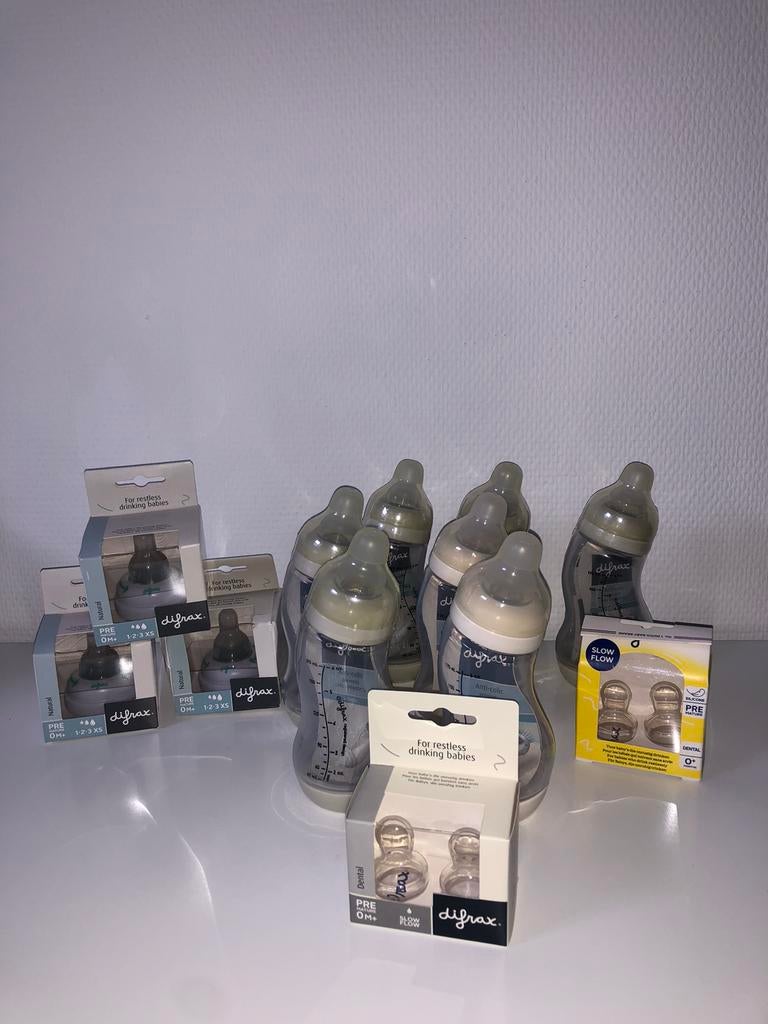 Nieuwe set Difrax flessen en spenen, Kinderen en Baby's, Babyvoeding en Toebehoren, Ophalen of Verzenden, Nieuw, Flessen- of potjesverwarmer