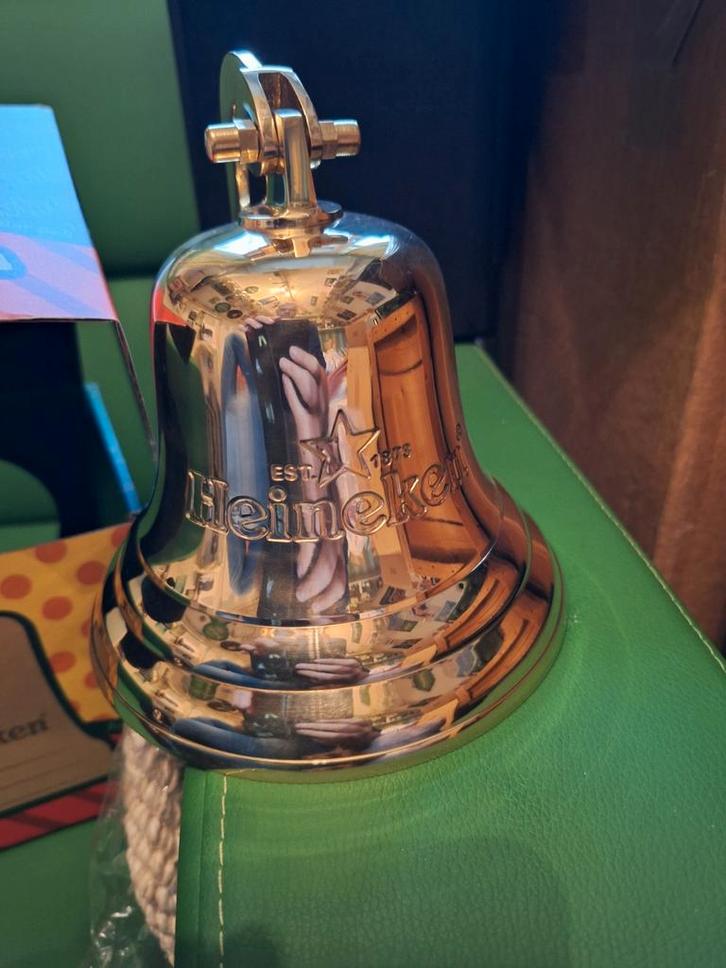 Echte Heineken bier cafe Bar Bel - Nieuw in doos, Verzamelen, Biermerken, Nieuw, Reclamebord, Plaat of Schild, Heineken, Ophalen of Verzenden