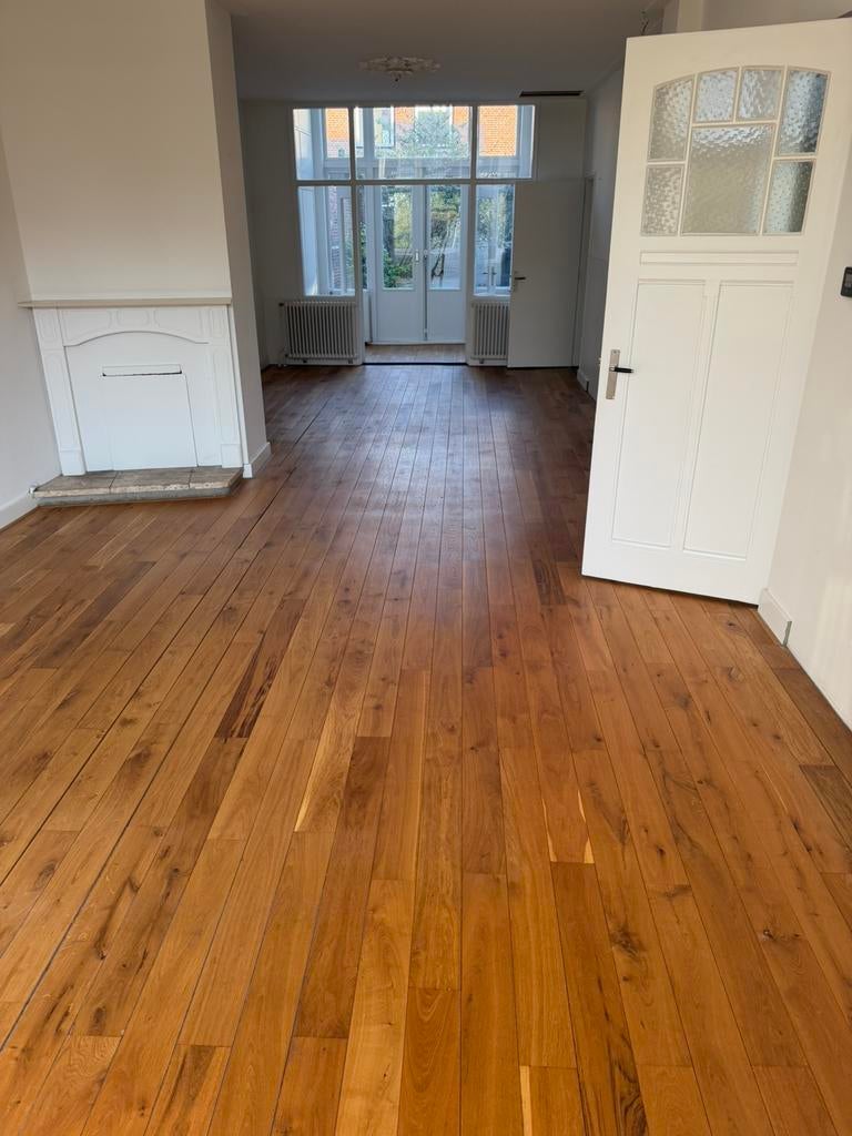 Oude houten vloer, ca 65-70m2, Doe-het-zelf en Verbouw, Vloerdelen en Plavuizen, Ophalen, Gebruikt, Vloerdelen of -planken, 10 m² of meer