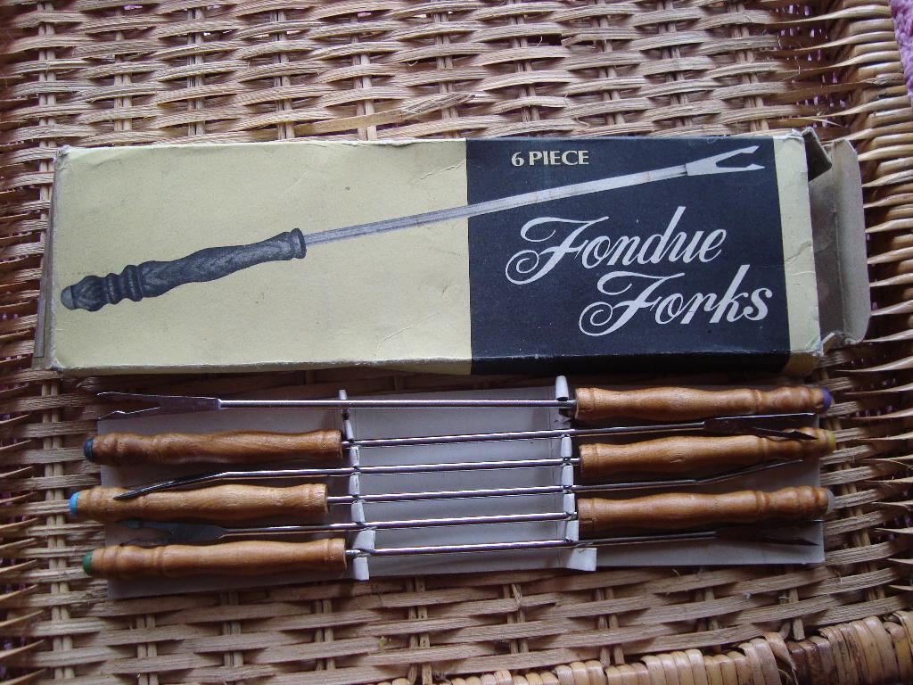 Fondue vorkjes nieuw, Ophalen of Verzenden, Nieuw, Rvs of Chroom, Bestekset