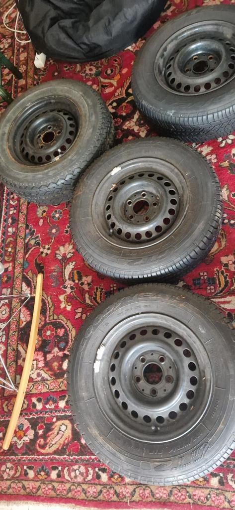 2x 4 stalen velgen Mercedes oldtimer 14 en 15 inch, Ophalen, 14 inch, Zomerbanden, Velg(en)