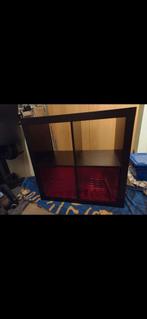 Ikea Kallax kast (4-vaks), inclusief 2 rode opbergbakken, Ophalen, Gebruikt, 25 tot 50 cm, Minder dan 100 cm